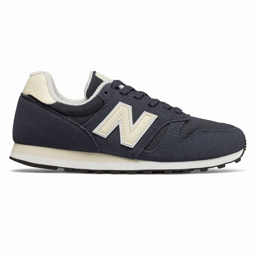 new balance 373 womens trainers in navy blue
