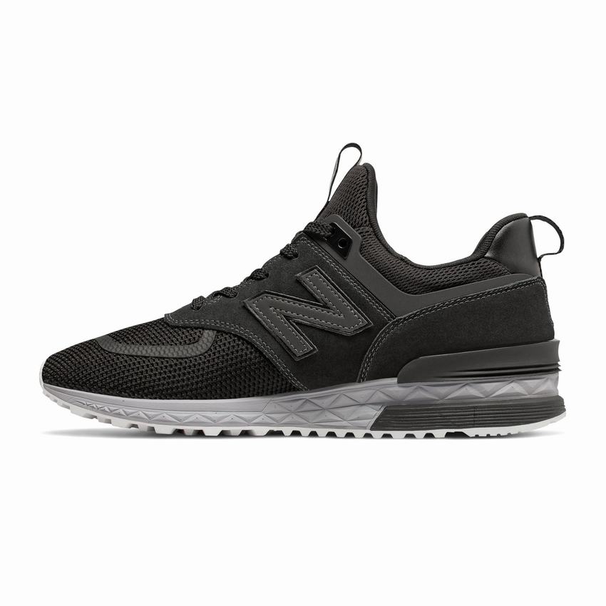 new balance 574 sport black and silver
