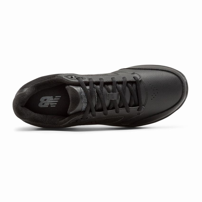 new balance black leather walking shoes